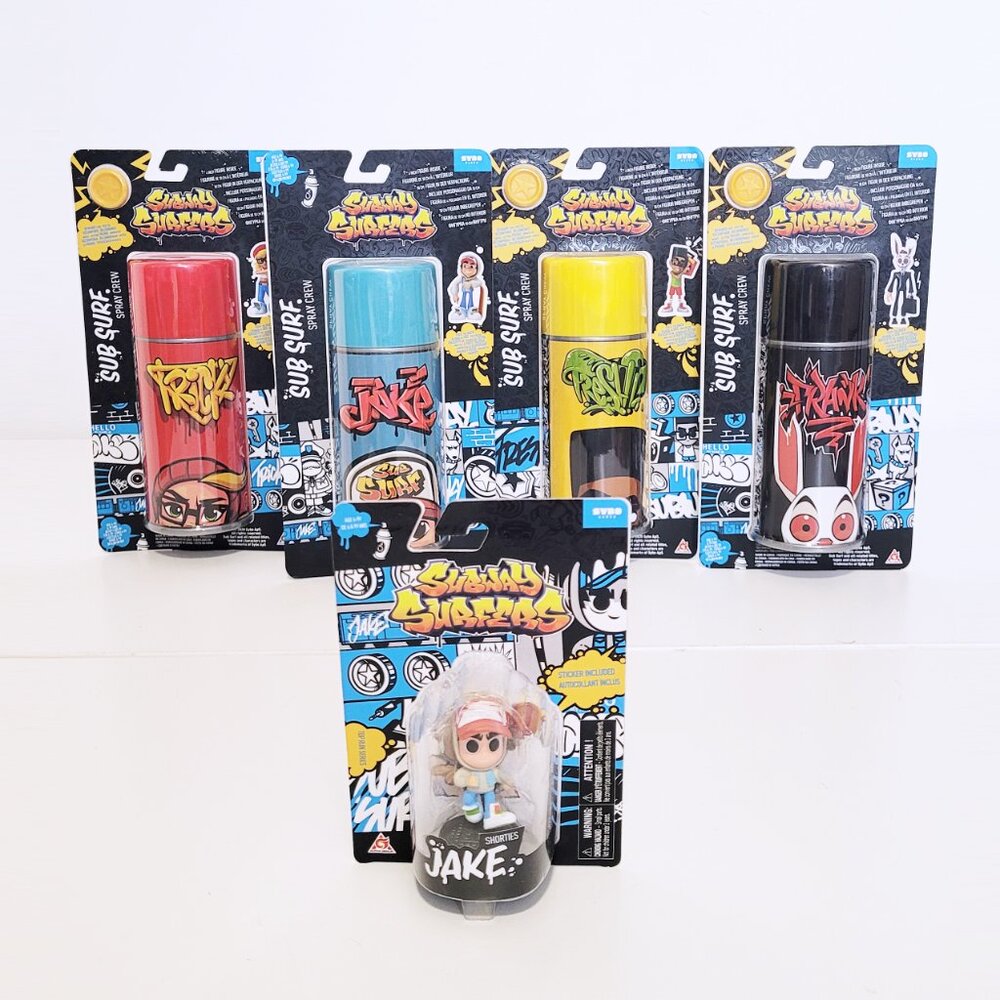 Subway Surfers Spray Crew Action Figure - Lot of 5